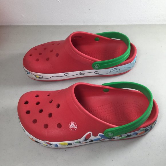 crocs with christmas lights